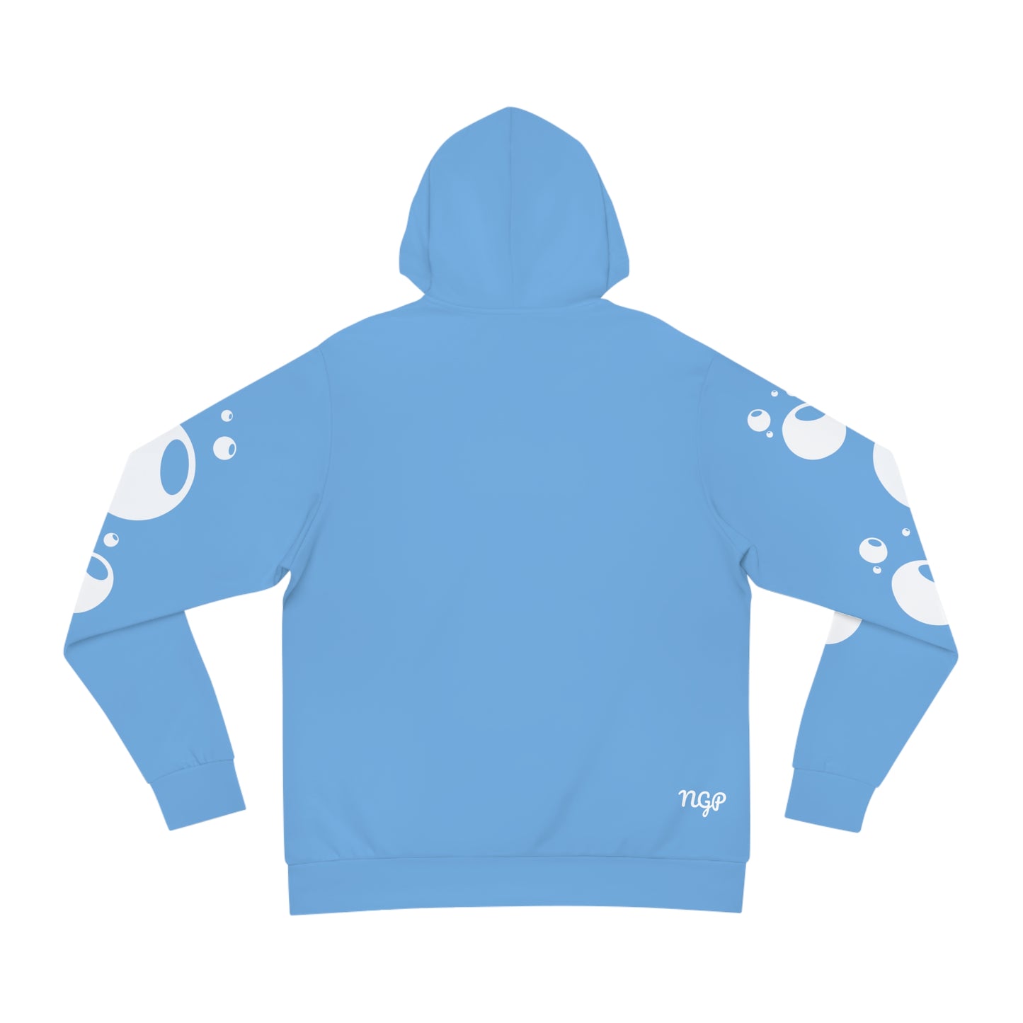 PEARL BLACK BUBBLE EFFECT HOODIE (Baby Blue white)