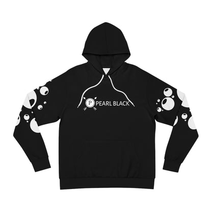 PEARL BLACK BUBBLE EFFECT HOODIE (black White)