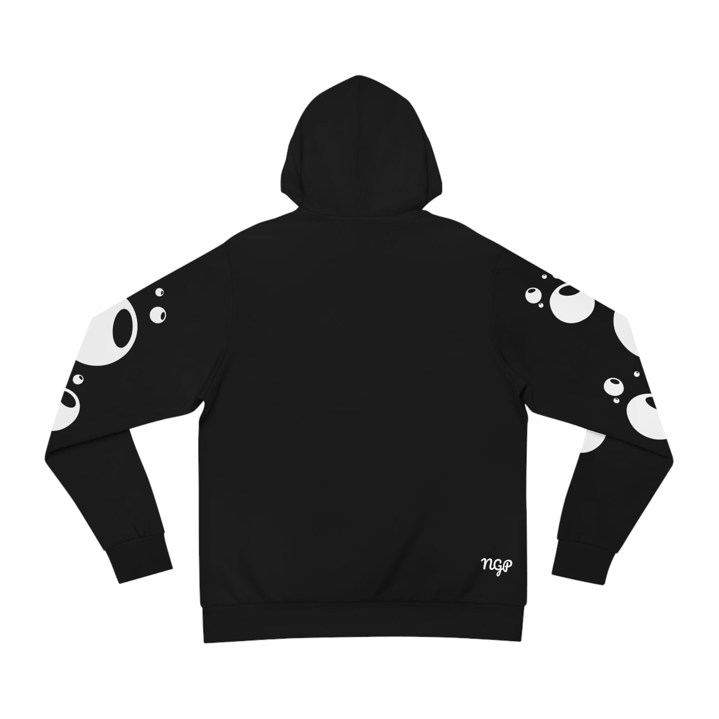 PEARL BLACK BUBBLE EFFECT HOODIE (black White)