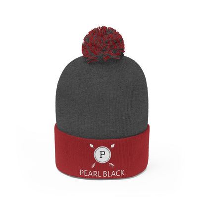 PEARL BLACK Pom Pom Beanie