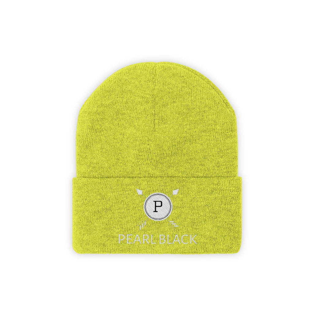 PEARL BLACK Knit Beanie (YELLOW)