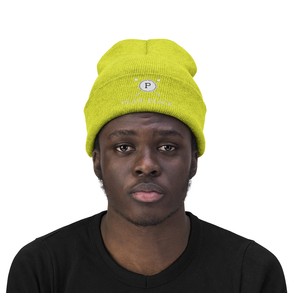 PEARL BLACK Knit Beanie (YELLOW)