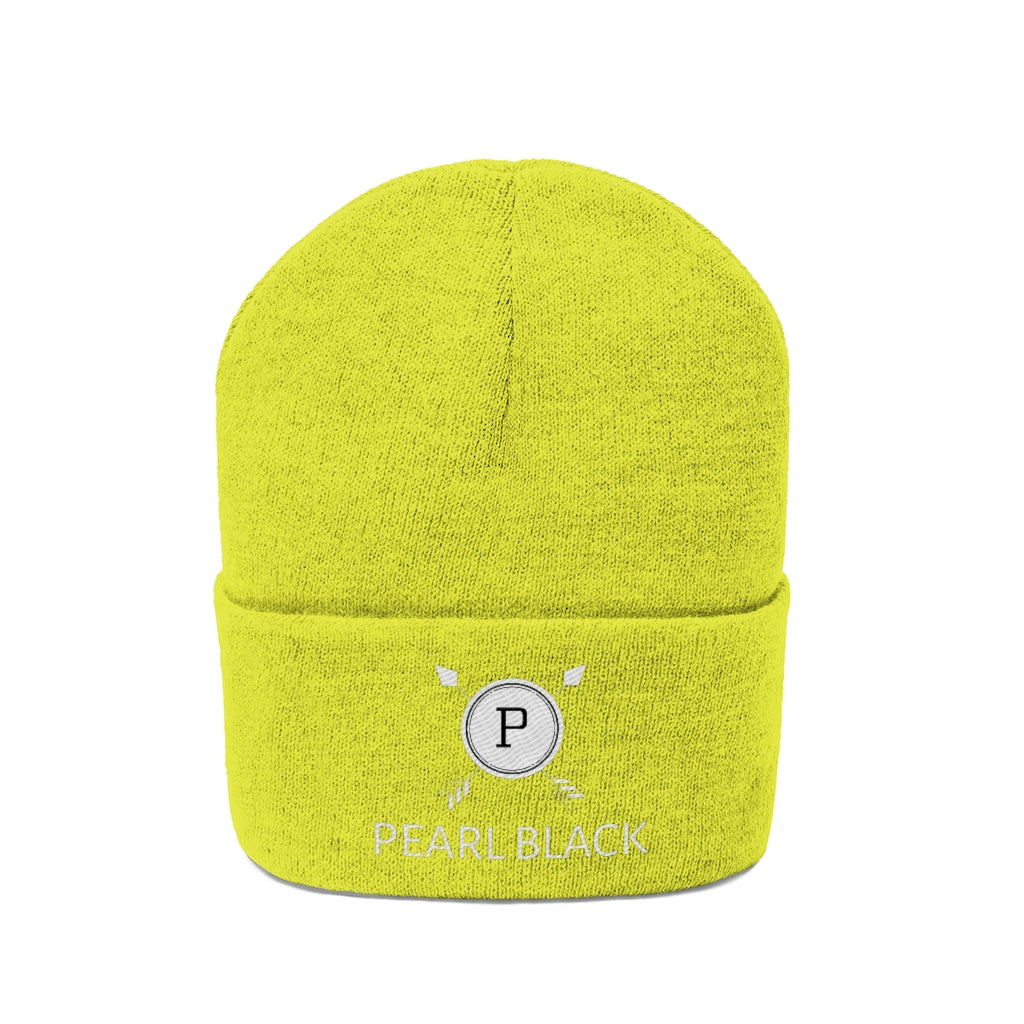 PEARL BLACK Knit Beanie (YELLOW)